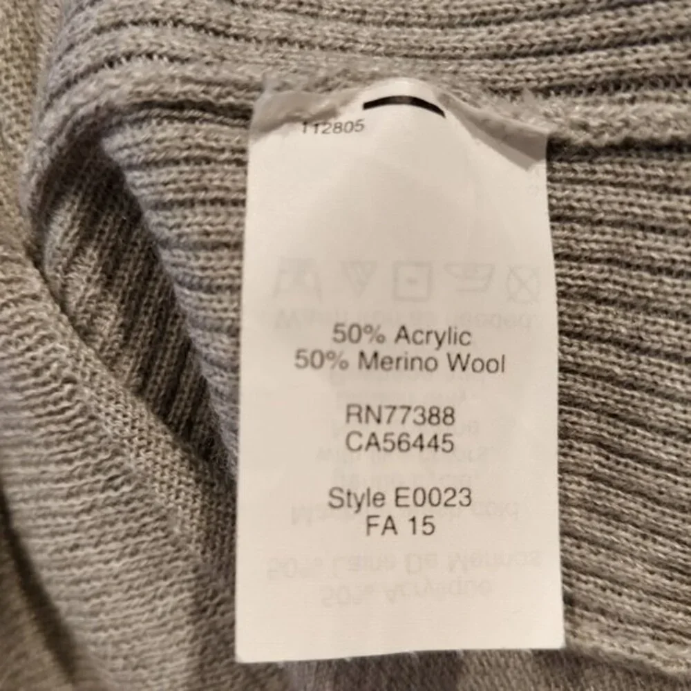 JCrew Factory Gray Crew Neck Wool Blend Sweater SP